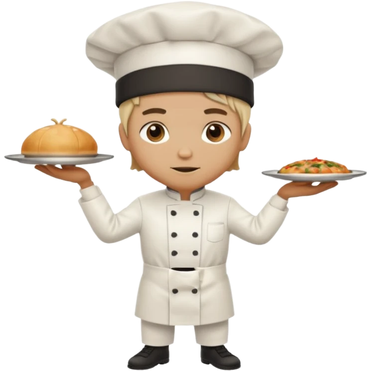 High resolution of   realistic full body chef distorted , no extra hybrid emoji