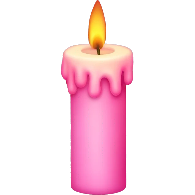 Pink candle emoji