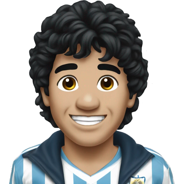 maradona argentina young smile emoji