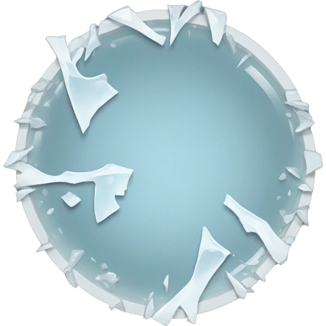 White broken glass emoji