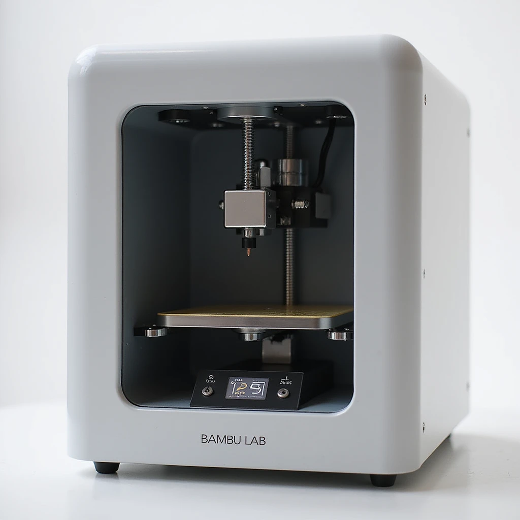 3D printer Bambu Lab A1 Mini, realistic, detailed, modern design emoji