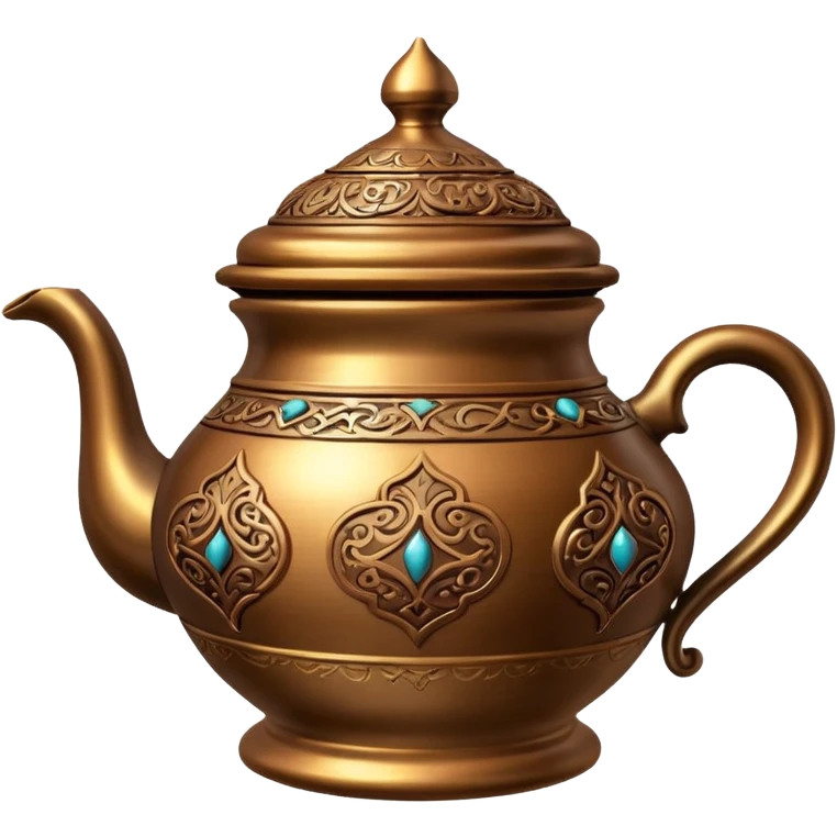an Arabic pot of coffee with dates, elegant, detailed, suitable for an icon or emoji emoji