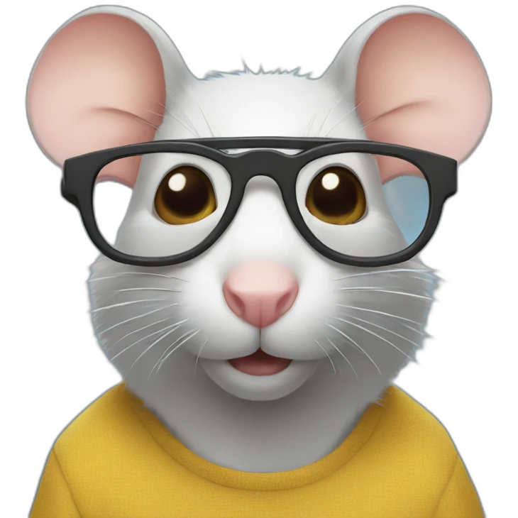 Rat with movie glasses emoji