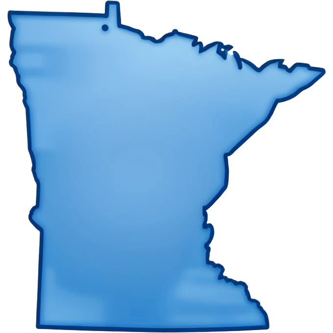 state of minnesota, plain white outline. emoji