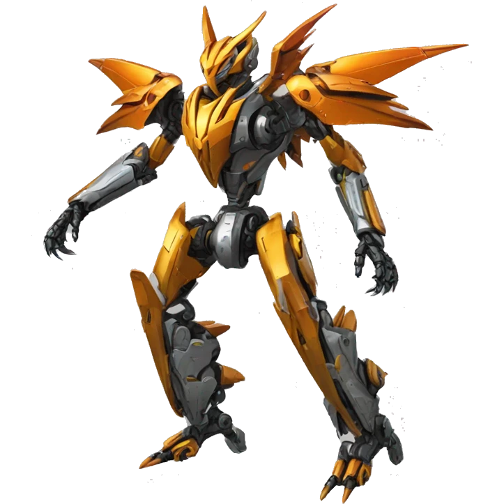 futuristic mechanical spiky Medabot-raptor-dragon-Bionicle-mecha full body emoji
