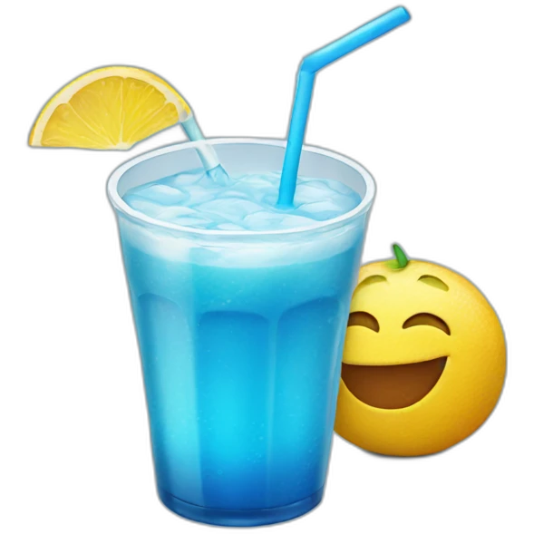 Blue drink emoji