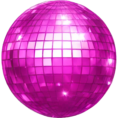 Pink disco ball emoji