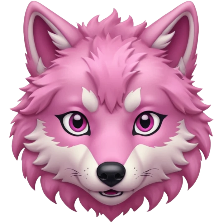 pink wolf head emoji