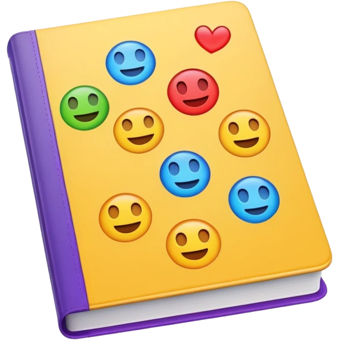 A textbook with emoji words on the cover emoji
