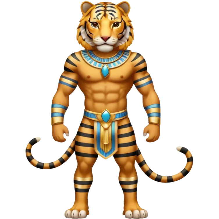 a Protector egypt tiger (full body) emoji