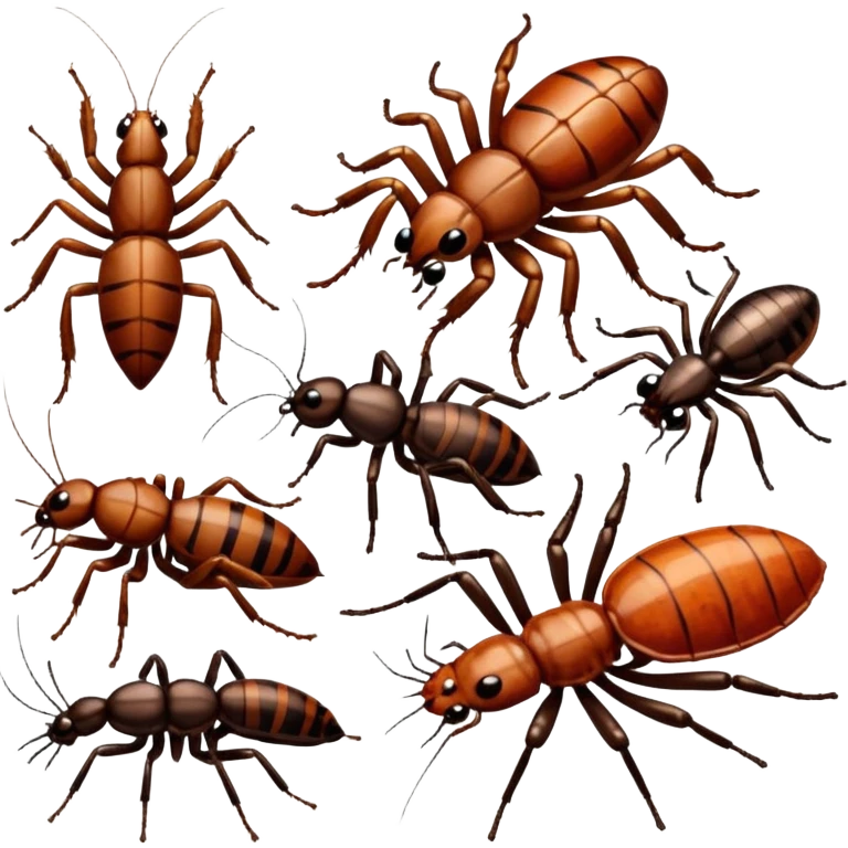 cockroaches, centipedes, and spiders emoji