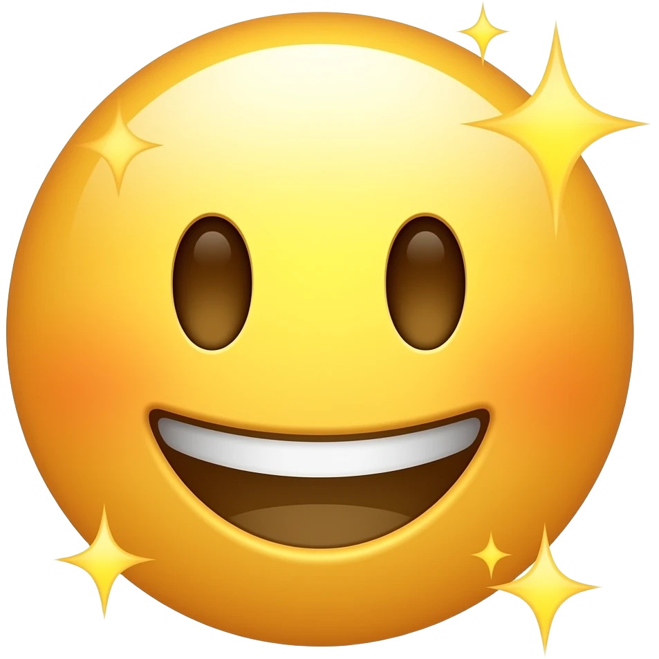 crea un emotiocno de destellos emoji