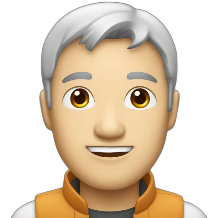 Chinese man byebye emoji