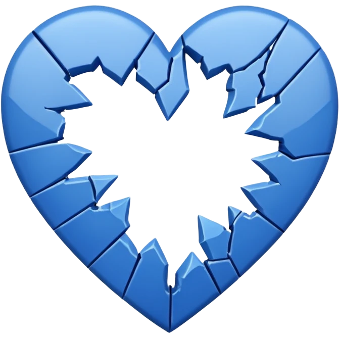 Broken blue heart emoji