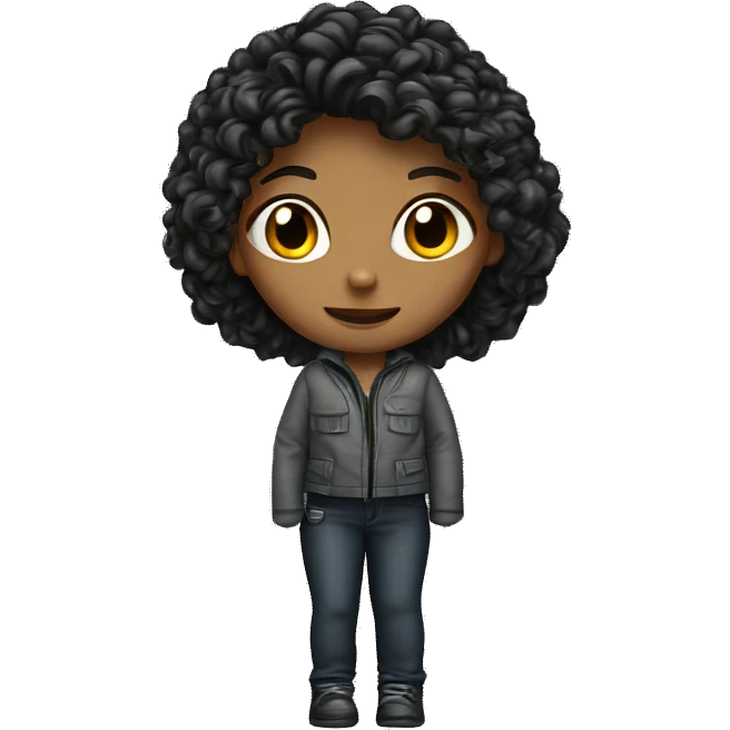 peaceful girl in nature emoji