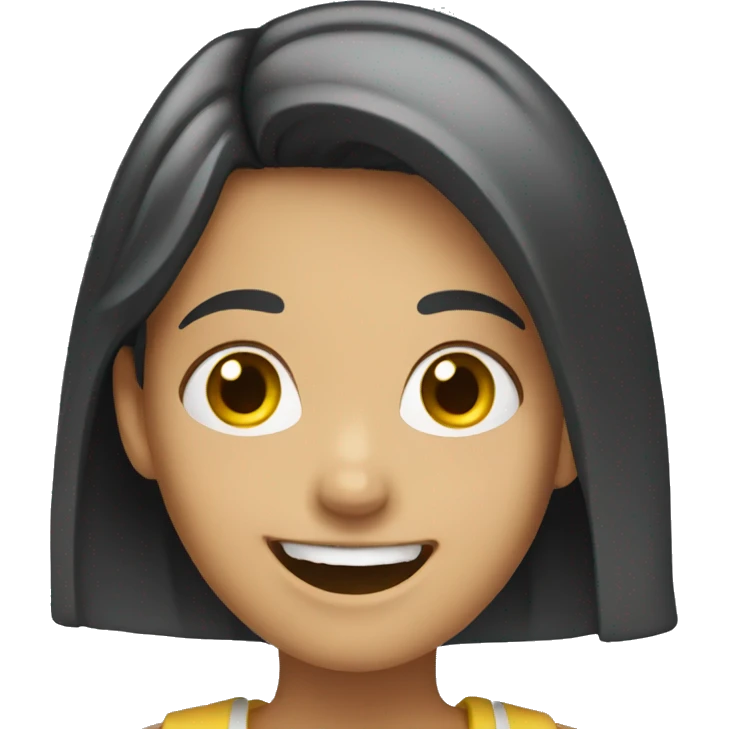 girl showing her smile emoji