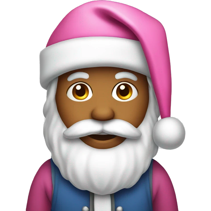 Santa with pink hat emoji