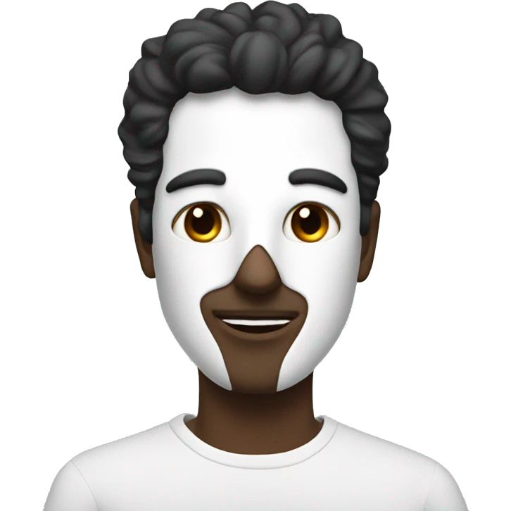 Hombre blanco con sky mask negra emoji