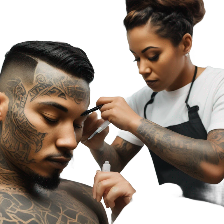 Tattooing somebody  emoji