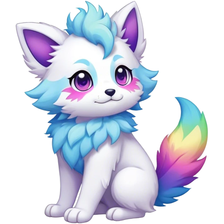 Kawaii bright fantasy ethereal anthro fursona Fakemon emoji