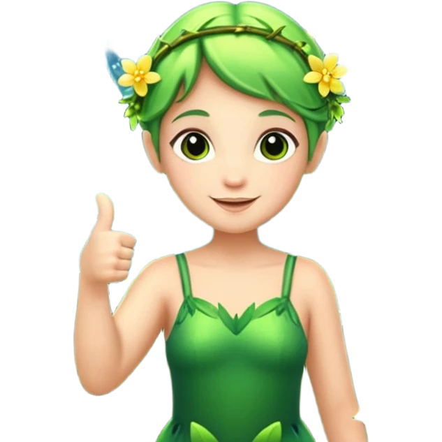 forest fairy double thumbs up with fireflies emoji