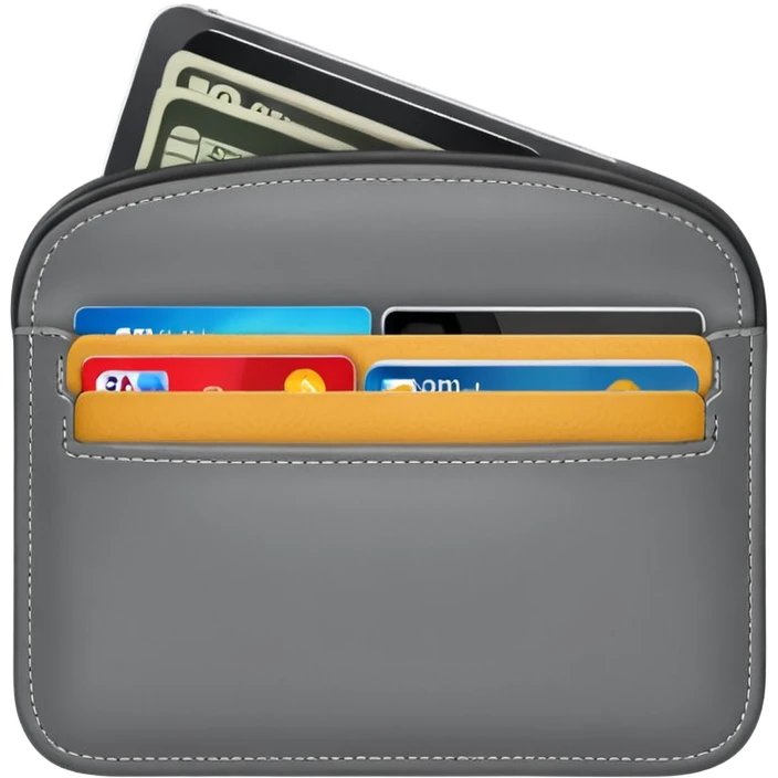 grey open empty wallet emoji