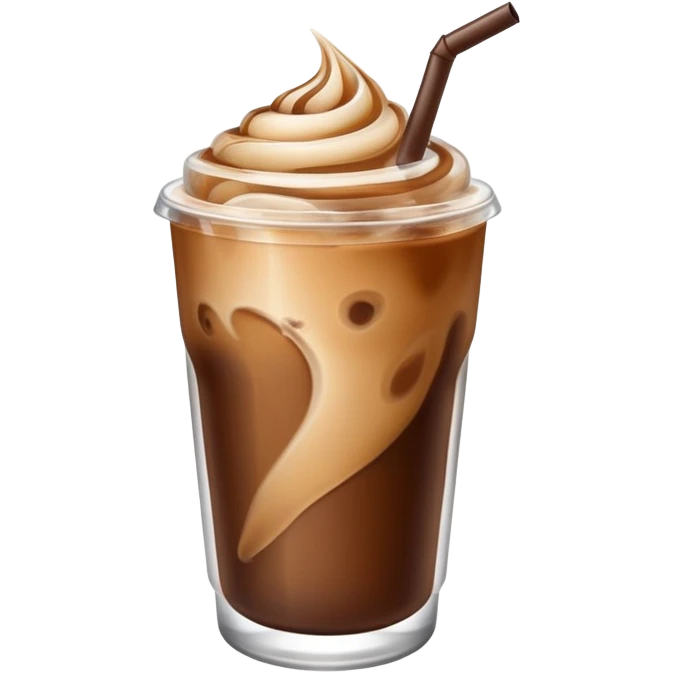 Iced coffee with sip lip emoji