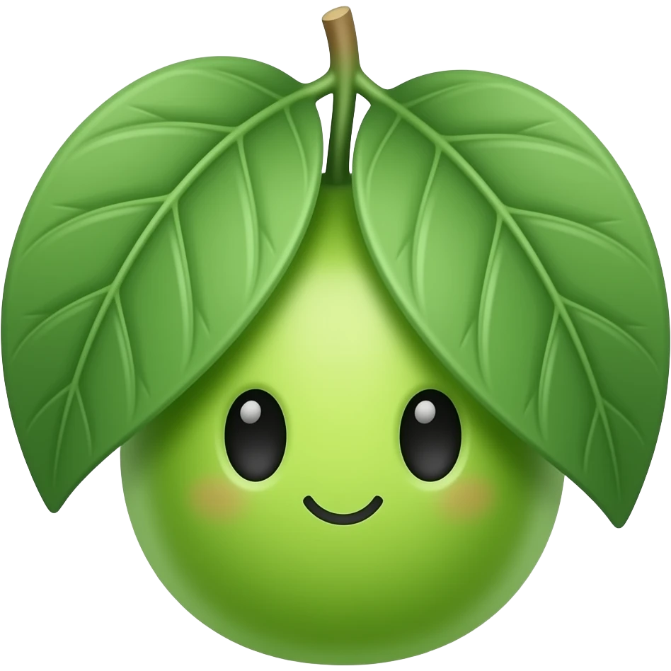 Kawaii lima kaffir fruit emoji