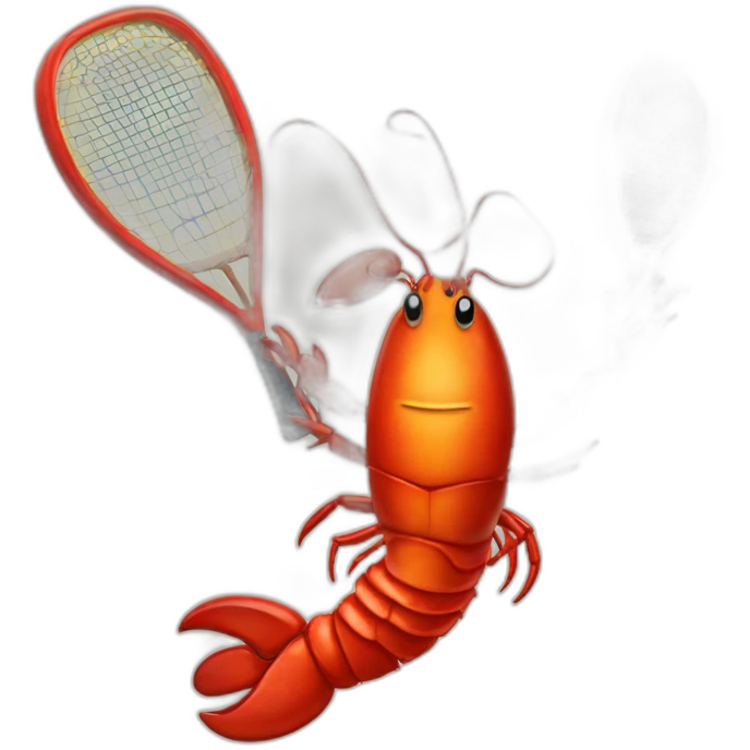 Lobster paddle tennis emoji