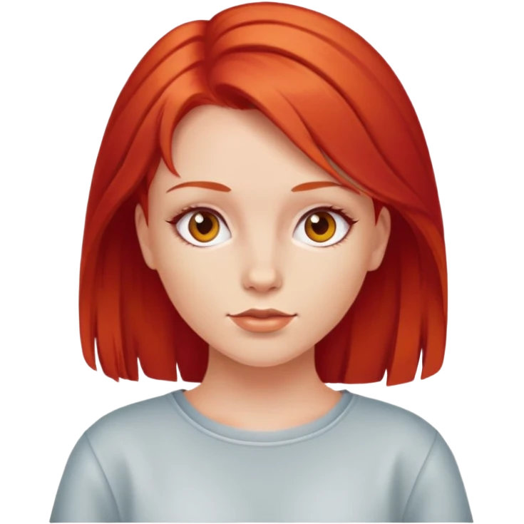 y2k style girl with red hair emoji