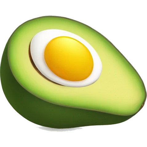 Avocado with egg emoji