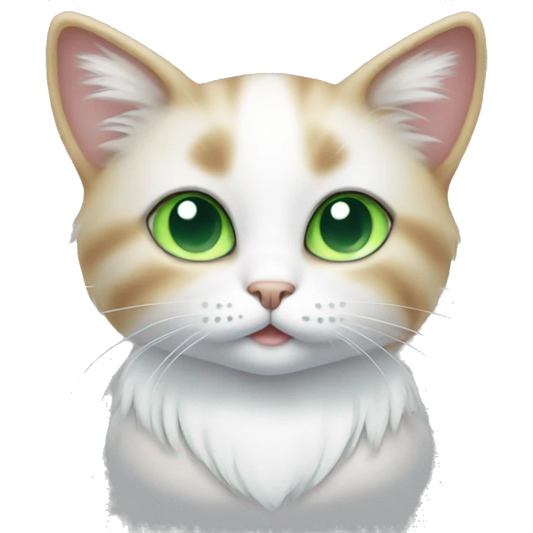 angel cat with light green eyes emoji