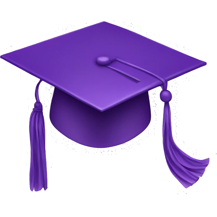 Purple graduation cap emoji