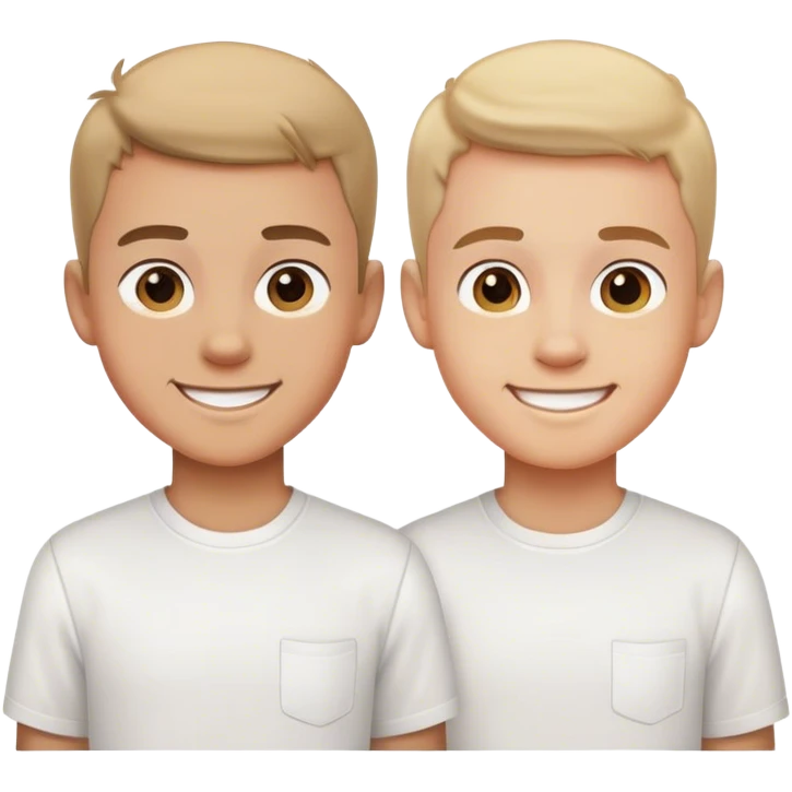smiling boys in white shirt emoji