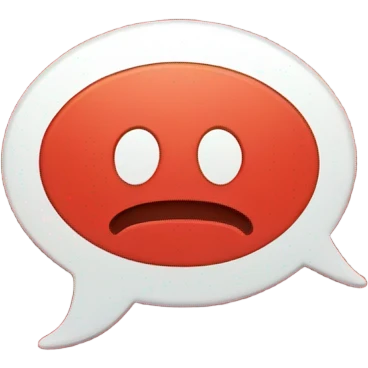 red speech bubble  emoji