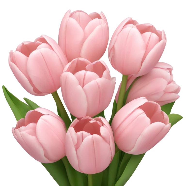 pastel pink tulip flower bouquet emoji