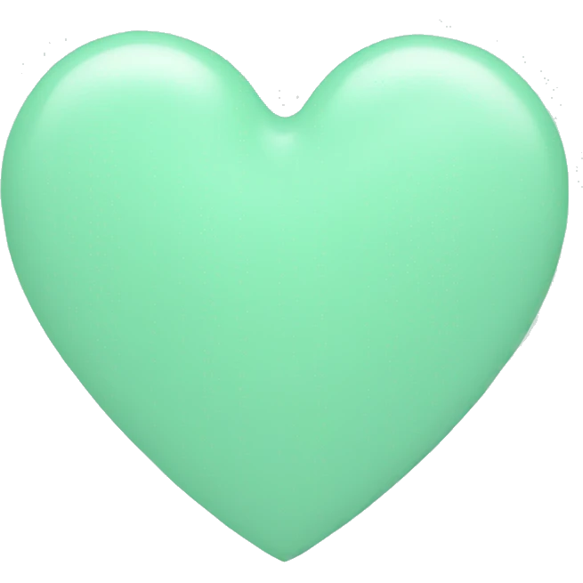 Mint green heart pastel pale emoji