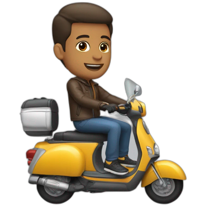 jérôme odet sur un scooter emoji