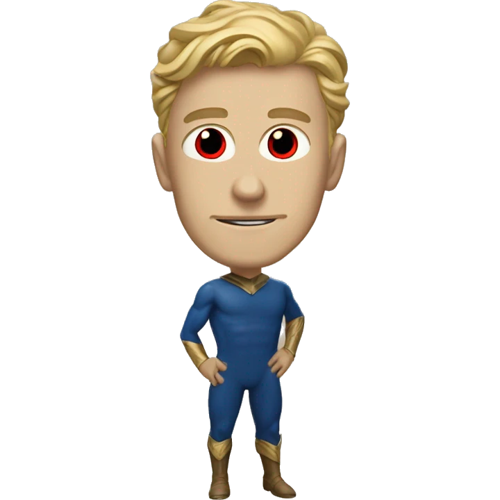 super homelander from "the boys" series with red eyes  emoji