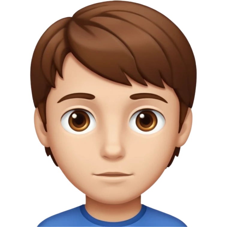 Boy with with brown hair emoji