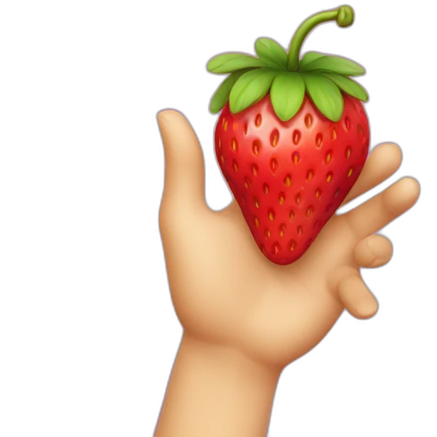 waving strawberry emoji
