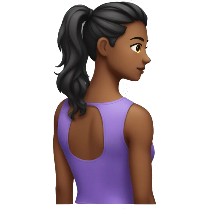 Girl with muscular back  emoji