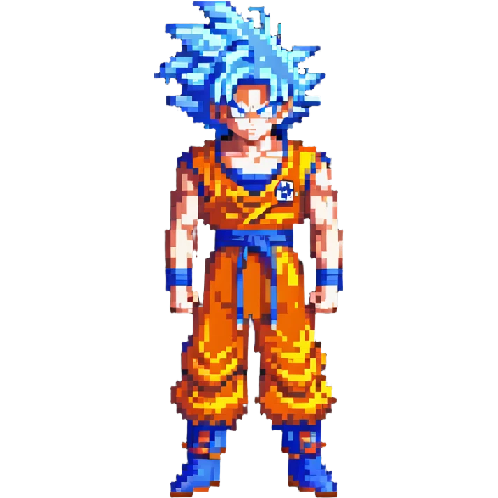 Goku with energy aura emoji