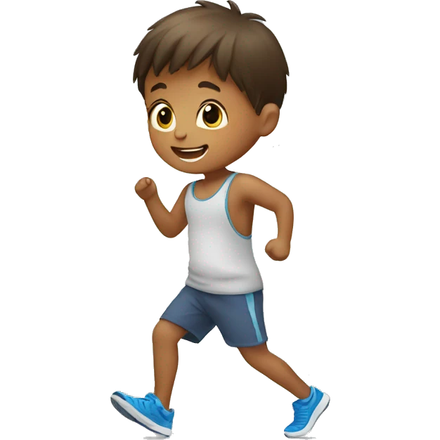 child doing morning exercises  emoji