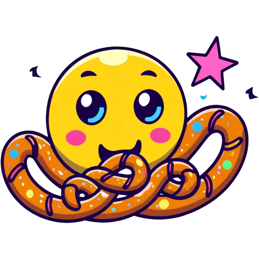 totally unhinged face with laser beams shooting from hypnotic swirling eyes, impossibly long spotted tongue twisted into a pretzel shape swinging violently, face half-melted, head exploding with confetti, glitter and stars flying everywhere emoji