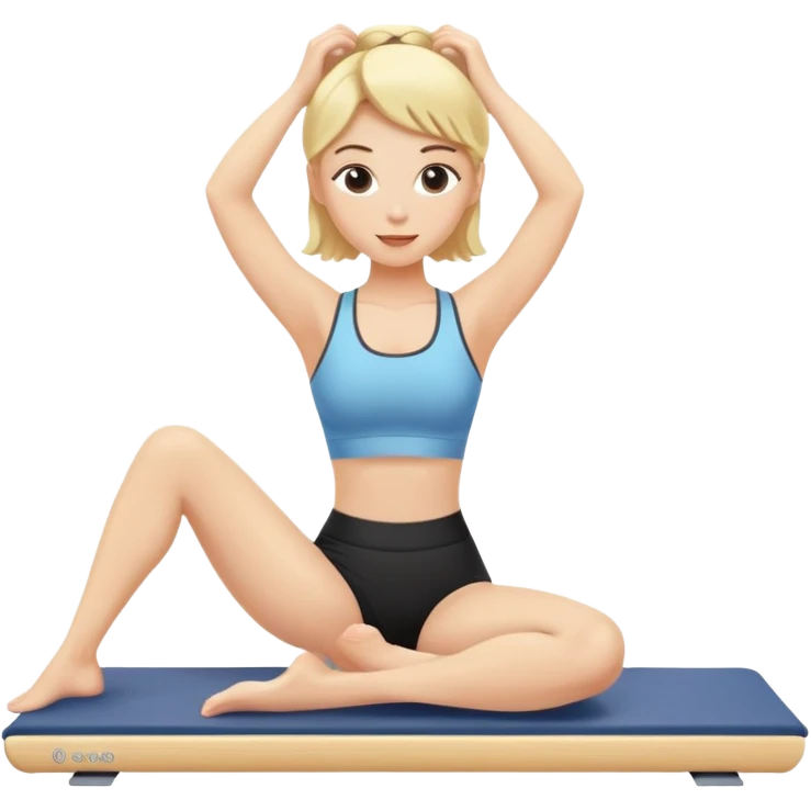 Pilates blonde girl  emoji