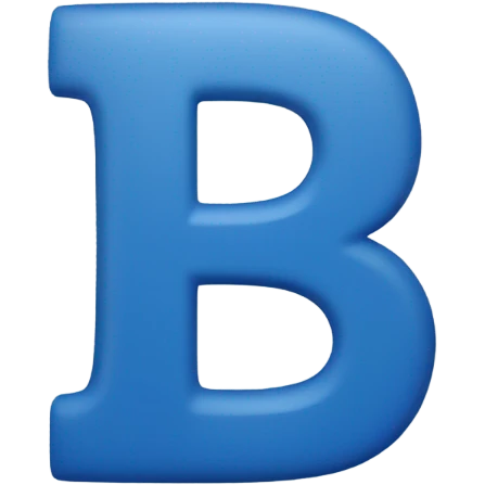 Blue B emoji