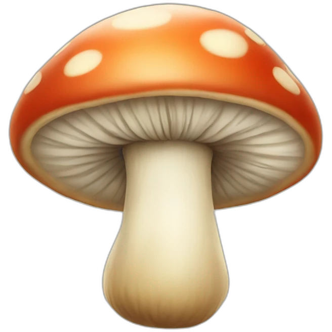 Smiling mushroom emoji