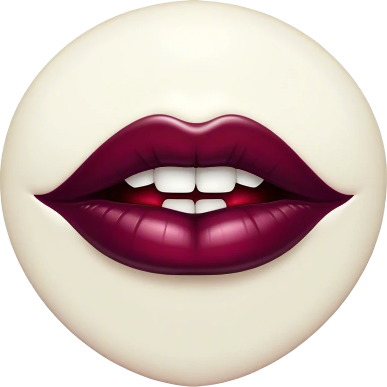 Burgundy vampire lips emoji