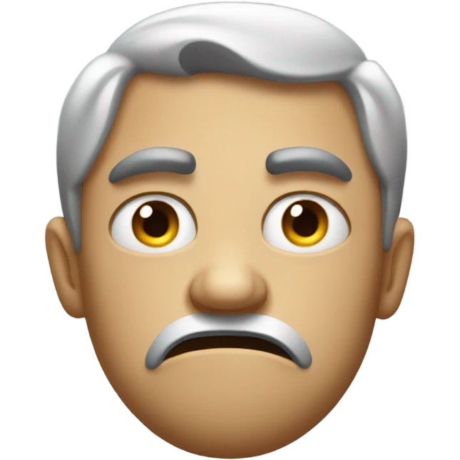 pissed off emoji with one raised eyebrow emoji